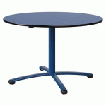 TABLE MALIBU Ø 120 T6 PC STRA BLEU U525/NOIR BLEU 5005 - MANUTAN EXPERT