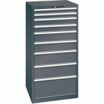 ARMOIRE NOIR 717X725X1450 AVEC 9 TIR. 200KG _ 14.511.060 - LISTA