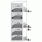 ARMOIRE SCLASSIC90 MAINTIEN-DROITE-EPOXY-GRIS-2 TIROIRS