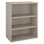BIBLIOTHÈQUE BASSE ECLA H 100 X L 80 CM FINITION BOIS CHÊNE GRIS