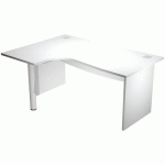 BUREAU GAUCHE PIEDS PANNEAUX VISUAL 160CM BLANC - ARTARREDI