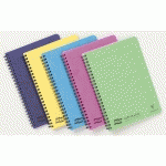 NOTEMAKER EUROPA CAHIER RELIURE INTÉGRALE A5 120 PAGES DÉTACHABLES LIGNÉ - ASSORTIS - LOT DE 10