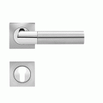 POIGNÉES DE PORTE SUR ROSACES CARRÉES SÉRIE ER 48Q OREGON -POLI SATINÉ -CLÉ I KARCHER DESIGN