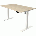 BUREAU RÉGLABLE MOVE 1 - BLANC - 140X80 CM - ÉRABLE - KERKMANN