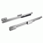 COULISSES QUADRO COMPACT À AMORTISSEUR - LONGUEUR 470 MM - CHARGE 40 KG HETTICH