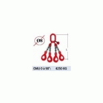 ELINGUE CHAINE 4 BRINS - CROCHETS AUTOMATIQUES À CHAPE - CMU 4250 KG (CLASSE 80)