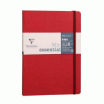 LOT DE 5 - MY.ESSENTIAL AGE BAG CARNET BROCHURE COUSU DOS CARRÉ À PAGES NUMÉROTÉES A5 192 PAGES PETITS CARREAUX PAPIER IVOIRE 90G - ROUGE