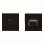 PAIRE DE ROSACES AFFLEURANTES CARRÉES NOIRES EN ANTIQUE - SÉRIE EZ180Q - CONDAMNATION KARCHER DESIGN