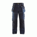 PANTALON DE TRAVAIL X1900 ARTISAN CORDURA DENIM MARINE NOIR TAILLE C62 - BLAKLADER
