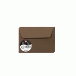 PAQUET DE 20 ENVELOPPES POLLEN 114X162MM 120G/M2 - MARRON TAUPÉ - LOT DE 4