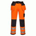 PORTWEST T501 PANTALON HV PW3 POCHES FLOTTANTES ORANGE/NOIR - TAILLE 30 - STANDARD
