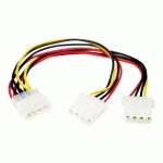 STARTECH.COM CÂBLE RÉPARTITEUR EN Y MOLEX - 1X LP4 MÂLE 2X LP4 FEMELLE - 23 CM