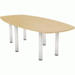 TAB. CONF. ELGA PD TUBE 240X113CM PLT STRATIFIÉ HÊTRE/BLANC - MBA