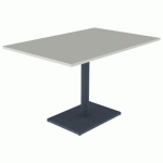 TABLE MENORCA 120X80 T6 ÉP. 24 MM STRAT ABS GRIS PERLE/NS - MOBIDECOR