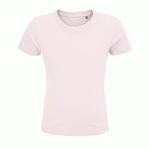 TEE-SHIRT PERSONNALISABLE ENFANT COTON ORGANIQUE BIO JERSEY 150 ROSE PÂLE