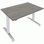 BUREAU ORÉA RÉGLABLE EN HAUTEUR 120X80CM CHÊNE GRIS/BLANC - MANUTAN EXPERT
