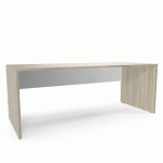 BUREAU VIVA 200 X 80 X 75 CM DESIGN DROIT HUÎTRE / CHÊNE BLANC