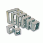 DÉCOUPOIR CARRÉ INOX ASSORTIS (JEU PAR 8)