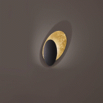 ICONE MASAI APPLIQUE MURALE 927 TRIAC 50X28 OR/NOIR