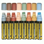 LOT DE 8 FEUTRES CRAIES LIQUIDES MULTICOLORES 7-15 MM SECURIT