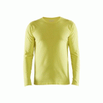 T-SHIRT DE TRAVAIL UNI À MANCHES LONGUES 3500 100% COTON - JAUNE FLUO - XXXL BLAKLADER