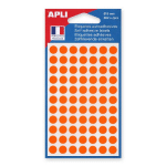 AGIPA PASTILLES ADHÉSIVES DE COULEUR Ø 8 MM - POCHETTE DE 462, COLORIS ORANGE