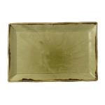 ASSIETTE PLATE RECTANGULAIRE VERT PORCELAINE 34,5X23,3 CM HARVEST DUDSON
