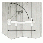 BARRE VOLETS FLÉAUX 450MM BLOCAGE AUTOMATIQUE - HERCULE - 4401