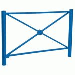 BARRIÈRE PROVINCE ROSACE 1.57 M INOX BROSSÉ - ZINC BLEU 5010 - PROCITY