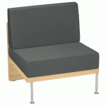 CHAUFFEUSE 1 PLACE 76 CM FAAR PVC URBAN CENDRE - MANUTAN COLLECTIVITÉS