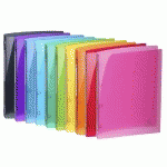 CLASSEUR 4 ANNEAUX 15MM IDERAMA PP POLYPROPYLÈNE 5/10E - A4 - COULEURS ASSORTIES - LOT DE 20
