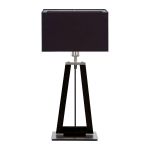 HERZBLUT BI BOB LAMPE DE TABLE, CHÊNE CENDRÉ CHARBON/NOIR