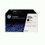 HP 05A - CE505AD PACK 2 TONERS NOIRS - HP