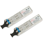 JEU DE 2 SFP ZX MONOMODE 1550NM, AVEC 1 CORDON DUPLEX LC/LC ET 1 LC/SC + 1 TRAVERSE S