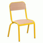 LOT DE 2 - LOT DE 2 CHAISES SCOLAIRES LUDO - TAILLE 1 - MATERNELLE PETITE SECTION - COULEUR VERNIS JAUNE