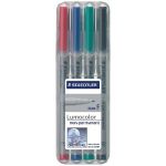 LUMOCOLOR FEUTRE LUMOCOLOR 316 NON PERMANENT STAEDTLER  - CAPUCHON - 0,6 MM - POCHETTE 4 COULEURS