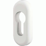 PAIRE DE ROSACES EN ZAMAK CLÉ I FIXATION INVISIBLE POUR BÉQUILLES SCOOT - BLANC BRILLANT VACHETTE