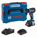 PERCEUSE VISSEUSE 18V GSR 18V-90C MOTEUR SANS CHARBON + 2 BATTERIES PROCORE 4AH + CHARGEUR EN COFFRET L-BOXX - BOSCH - 06019K6004