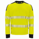 PROJOB 6108 SWEATSHIRT COL ROND EN ISO 20471 CLASSE 3/2 JAUNE/NOIR - TAILLE S
