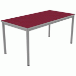 TABLE CARÉLIE MOB 160X80 T6 STRA POLYURÉ. CERISE GRIS/9006 - MOBIDECOR
