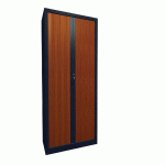 ARMOIRE À RIDEAU MÉTALLIQUE 80 X 198 CM MERISIER/ANTHRACITE - MANUTAN COLLECTIVITÉS