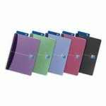 CAHIER SPIRALE OXFORD URBAN MIX - 17 X 22 CM - PETITS CARREAUX - 180 PAGES - LOT DE 5