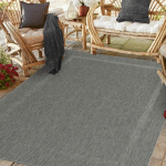 DEZENCO - 80X150 - TAPIS EXTERIEUR SQUAREXT GRIS 80X150 OEKO TEX® EN POLYPROPYLÈNE DOUX ET SOYEUX - GRIS