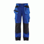 PANTALON ARTISAN BICOLORE POCHES FLOTTANTES BLEU/NOIR D100 - BLAKLADER