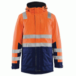 PARKA HAUTE-VISIBILITÉ ORANGE FLUORESCENT/MARINE TAILLE 4XL - MANUTAN COLLECTIVITÉS
