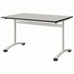 TABLE MALIBU 120X80 T5 DL ST ANTIB BLC SE W911/NOIR BLC 9016