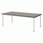 TABLE MALIBU 160X80 T2 4P STR ANTIB GRIS U727/NOIR BLC 9016