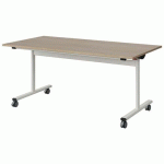 TABLE MALIBU RAB. 160X80 T5 DL STRA ABS CHÊNE 1146/BLC 9016