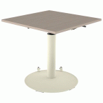 TABLE MANO MOB RÉGLABLE 80X80 STRAT ABS CHÊNE H./BEIGE 1013 - MOBIDECOR