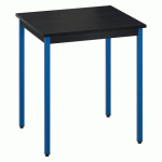 TABLE MULTI-USAGE L 70 X P 60 CM ZONZA NOIR PIEDS BLEU
